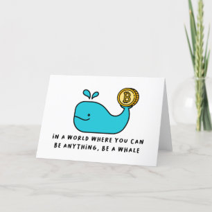 Bitcoin Whale Crypto Investor & BTC取引デザイン サンキューカード