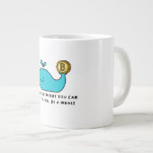 Bitcoin Whale Crypto Investor & BTC取引デザイン ジャンボコーヒーマグカップ (正面右)