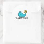 Bitcoin Whale Crypto Investor & BTC取引デザイン ラウンドシール (バッグ)