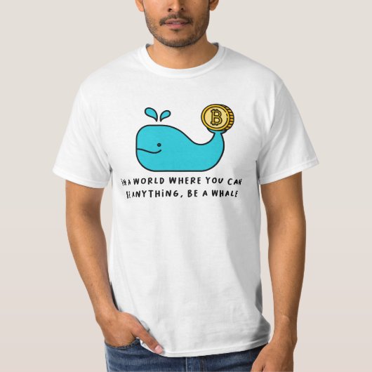 Bitcoin Whale Crypto Investor & BTC取引デザイン Tシャツ (正面)