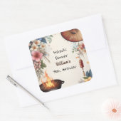 Bite Chef Bbq Sushi Hibachi 30歳日本の誕生日 スクエアシール (封筒)