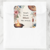 Bite Chef Bbq Sushi Hibachi 30歳日本の誕生日 スクエアシール (バッグ)