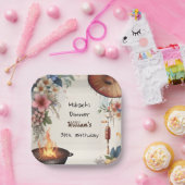 Bite Chef Bbq Sushi Hibachi 30歳日本の誕生日 ペーパープレート (パーティー)