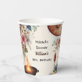 Bite Chef Bbq Sushi Hibachi 30歳日本の誕生日 紙コップ (正面)