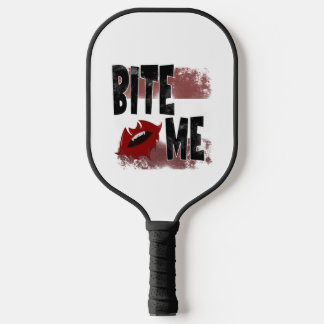 Bite me -カッコいい引用文 – ハロウィーン – こうもり ピックルボールラケット