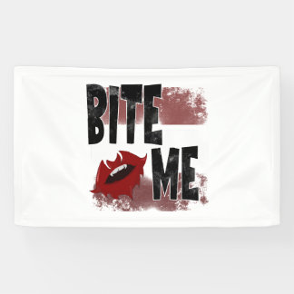 Bite me -カッコいい引用文 – ハロウィーン – こうもり 横断幕