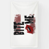 Bite me -カッコいい引用文 – ハロウィーン – こうもり 横断幕 (縦)