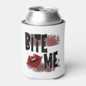 Bite me -カッコいい引用文 – ハロウィーン – こうもり 缶クーラー (缶正面)