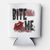 Bite me -カッコいい引用文 – ハロウィーン – こうもり 缶クーラー (正面)