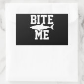 Bite Me -サメの海洋生物学の贈り物-動物の海 長方形シール (バッグ)