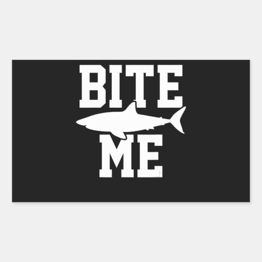 Bite Me -サメの海洋生物学の贈り物-動物の海 長方形シール (正面)
