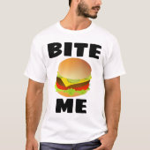 BITE ME、チーズバーガー、おもしろいTシャツ Tシャツ (正面)