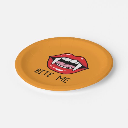 Bite me ペーパープレート (アングル)