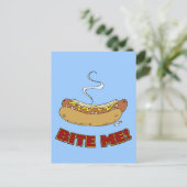 Bite Me – ホットドッグ ポストカード (スタンド正面)