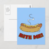Bite Me – ホットドッグ ポストカード (正面/裏面)