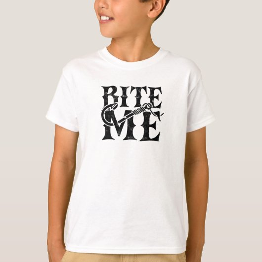 Bite me - 漁師 tシャツ (正面)