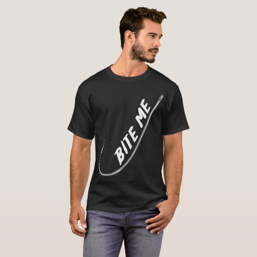 BITE ME - 釣り Tシャツ (正面フル)