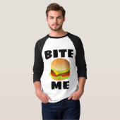BITE ME, CHEESEBURGER , ハンバーガーTシャツ Tシャツ (正面フル)