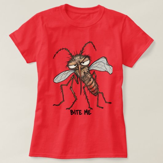 BITE ME FUNNY MOSQUITO Tシャツ (デザイン正面)