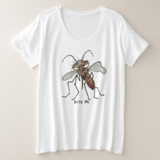 BITE ME FUNNY MOSQUITOE プラスサイズTシャツ