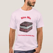 Bite Me. It's Ice Cream Sandwich Day. - Ice Cream  Tシャツ (正面)