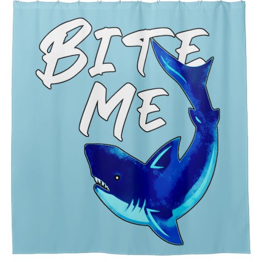 Bite Me - Shark シャワーカーテン (正面)