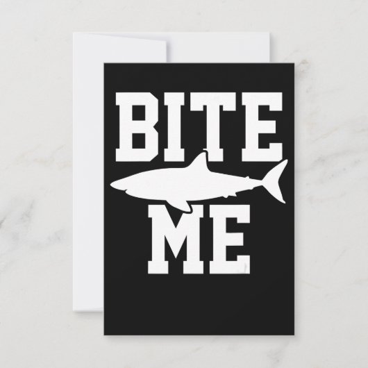 Bite Me - Shark Marine Biology Gift – 動物海 招待状 (正面)