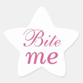 Bite Me Starステッカー – ピンク&ホワイト 星シール