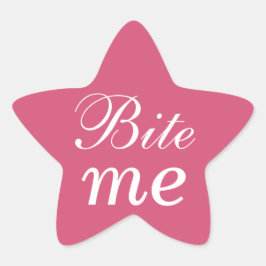 Bite Me Starステッカー – ピンク 星シール
