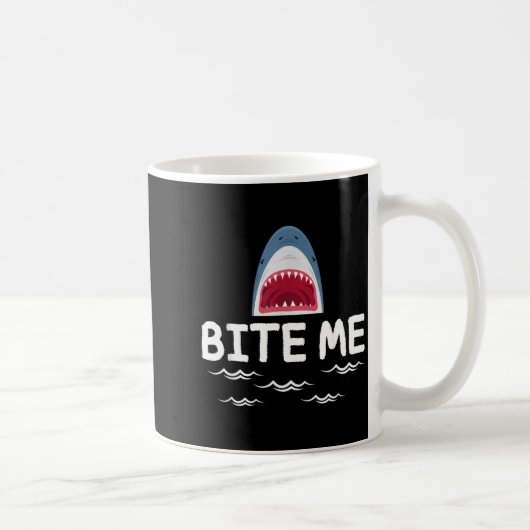 Bite Shark Lover Week Awareness Animal Ocean コーヒーマグカップ (右)