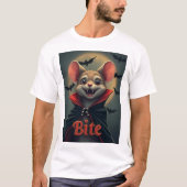 Bite – Vampire Mouse TinyFur Halloween Tee Tシャツ (正面)
