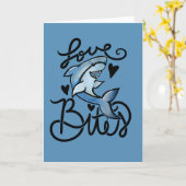 BITES Valentineおもしろい's day Sharkを愛する カード (黄色い花)