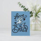 BITES Valentineおもしろい's day Sharkを愛する ポストカード (スタンド正面)