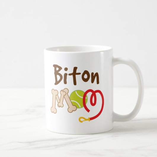Biton犬の品種お母さんのギフト コーヒーマグカップ (右)