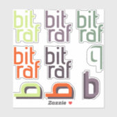 Bitraf - klistremerke ark smog loger og b-er シール (シート)