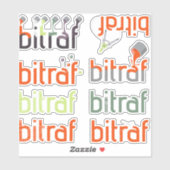 Bitraf - klistremerker logovarianter シール (シート)