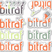 Bitraf - klistremerker logovarianter シール (正面)