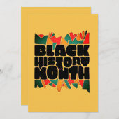 Bits黒いカラフル履歴月グリーティングカード シーズンカード (正面/裏面)