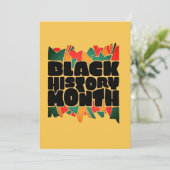 Bits黒いカラフル履歴月グリーティングカード シーズンカード (スタンド正面)