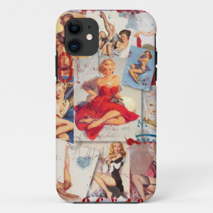 Bitschの低俗な©: 愛Pinのコラージュ iPhone 11 ケース