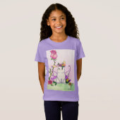 Bitsy Bunnies Lavender T-shirtのフローラ Tシャツ (正面フル)