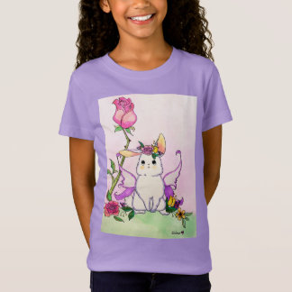 Bitsy Bunnies Lavender T-shirtのフローラ Tシャツ