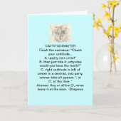 Bitsywoo Cattitudometerの挨拶状 カード (黄色い花)