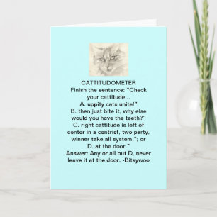 Bitsywoo Cattitudometerの挨拶状 カード