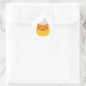 Bitten Candy Corn Emojiスタンプ ラウンドシール (バッグ)