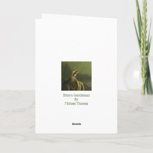 Bittern Gentle Greetings Card サンキューカード (裏面)