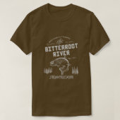 Bitterroot River Montana Fly Fishing  Tシャツ (デザイン正面)