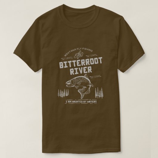 Bitterroot River Montana Fly Fishing  Tシャツ (デザイン正面)