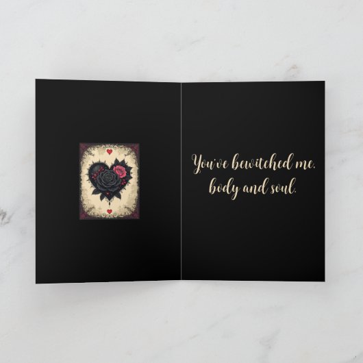 Bittersweet Gothic Valloween Roses  カード (内部)