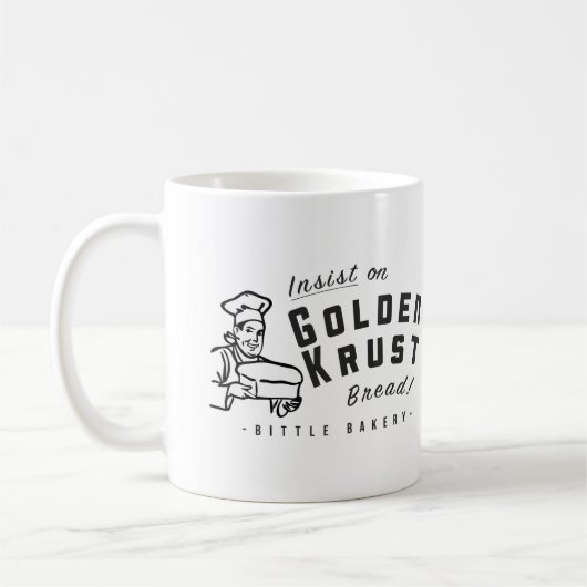 Bittleのベーカリー"金Krust" 11のozのツートーンマグ コーヒーマグカップ (左)